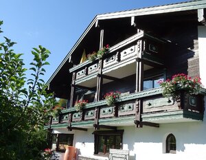 Blick auf unser Haus vom Garten aus