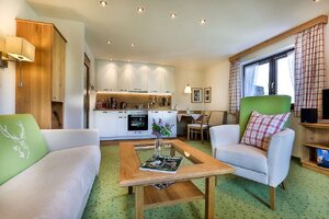 Wohnraum der Ferienwohnung Nr. 2 im Gästehaus Frauendorf 