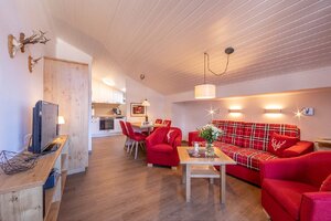 Der neue Wohnraum der Ferienwohnung Nr. 6 im Gästehaus Frauendorf