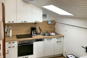 Die neue Küche der Ferienwohnung Nr. 6 im Gästehaus Frauendorf