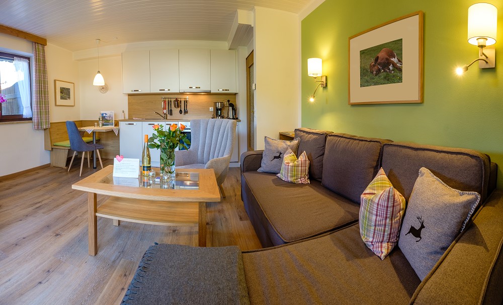 Wohnraum der Ferienwohnung Nr. 1 - Jennerblick  Wohnraum der Ferienwohnung Nr. 1 - Jennerblick